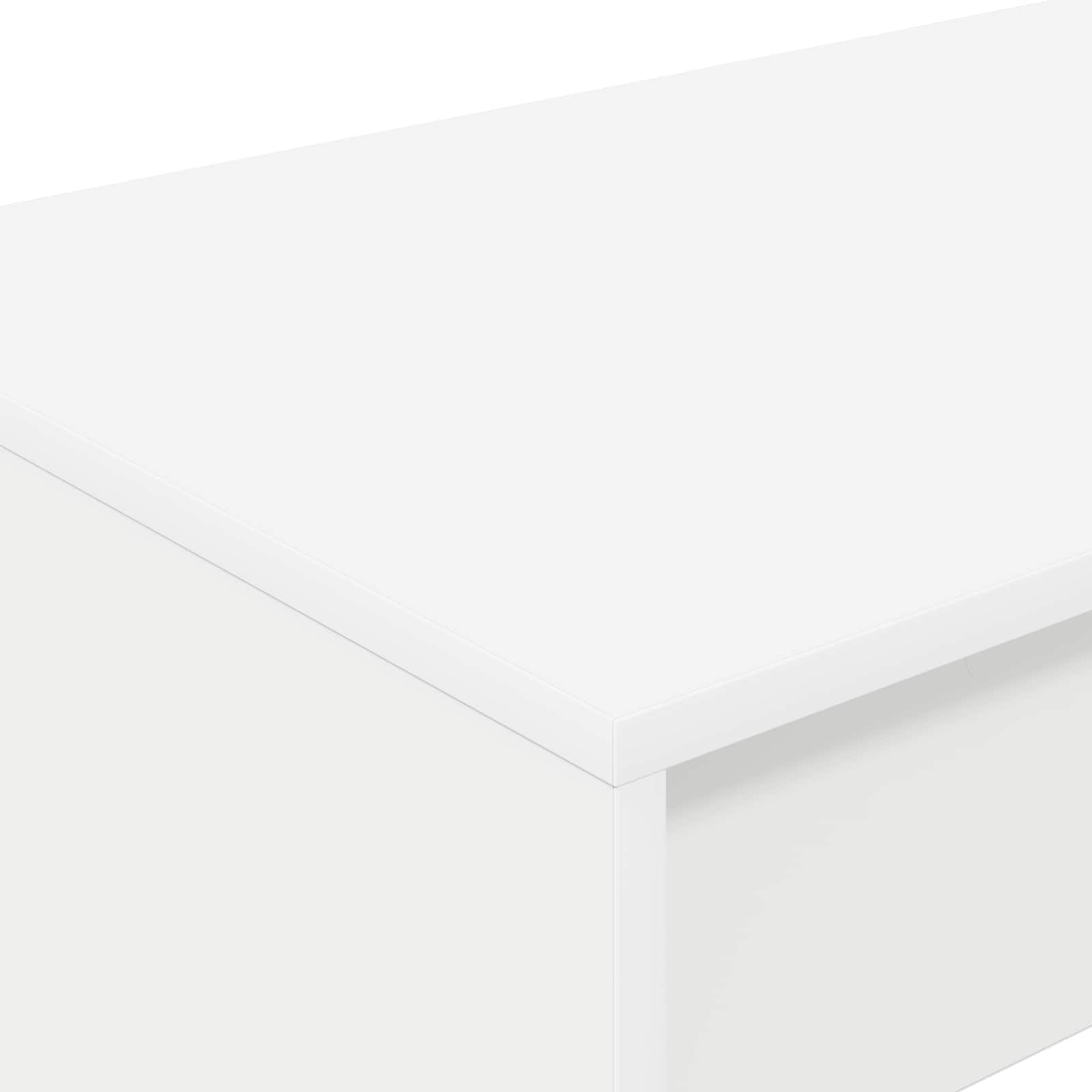 Scrivania da letto, in legno, 100 x 45 x 75 cm, postazione di lavoro compatta per casa, studio e studio, con piano di scrittura per computer portatile, monitor e documenti