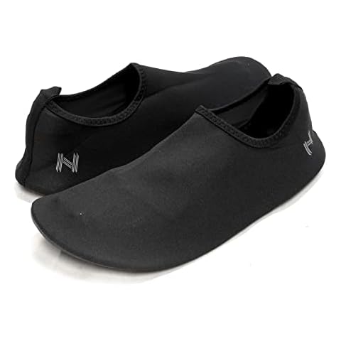 Nufoot Futsole Sport Soft-Sided Shoes for Indoors/Outdoors, Foldable & Flexible Footwear for Sport, Exercise, Yoga or Travel, Dance Shoes, Black, Large Cover