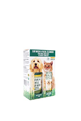 Broadreach Nature + BroadreachNature Plus Duo Cuidado de Cuidado de los oídos Suave y Manchas de lágrimas Limpiador Facial para Perros y Gatos, 0,18 kg