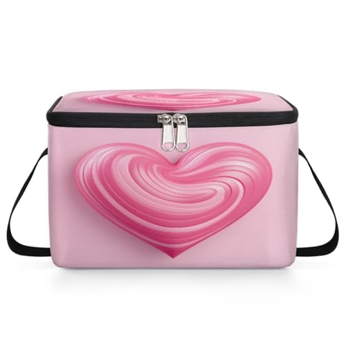 GzLeyigou Love and Romantic Lunch Bags for Women Men 9 Cans, Hot & Cold Food Delivery Bag Insulated Grocery Bag Insulated Lunch Box Cooler Bag for Office Work Picnic Beach