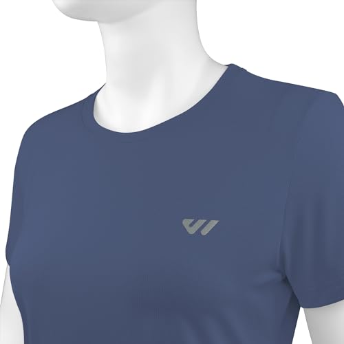 3-5 Pack Workout Shirts Women Running Quick Dry Crew Neck Gym Moisture Wicking T-Shirts Athletic Yoga Tee Top UPF 50+3