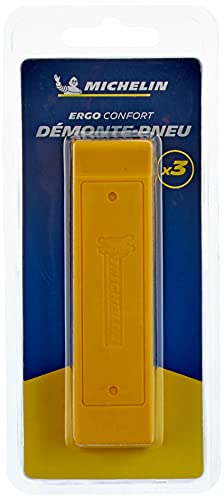 Michelin 801291 3 x Demonte-Pneus en Nylon, Solides, Légers et Pratiques Mixte Adulte, Jaune, TU