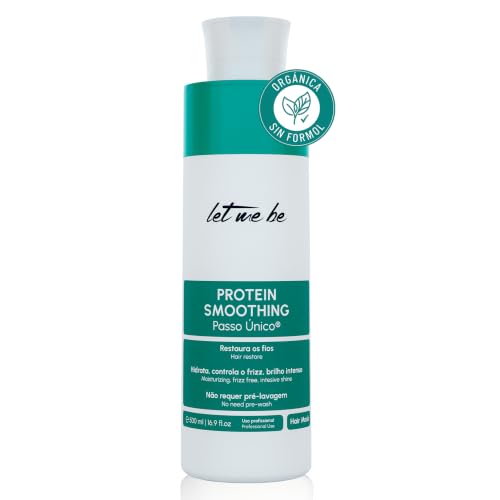 Let Me Be – Protein Smoothing, Organische Brasilianische Keratin-Haarglättung in 1 Schritt, Formaldehydfrei, mit hydrolysiertem Keratin, Professionelle Ergebnisse bis zu 6 Monate – 500ml