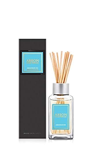 Areon Home Fragrance Luxury Perfume Reed Diffuser + 10 Rattan Reeds, Aquamarine PSL04 85ml