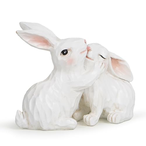Hodao-Easter-Couple-Bunny-Decorations-Spring-Indoor-Home-Decor-Electroplated-European-Mini-Bunny-Figurines-Couple-GiftsCouple-Bunny-White