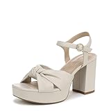 LifeStride Womens August Heeled Sandal Bone 7.5 W