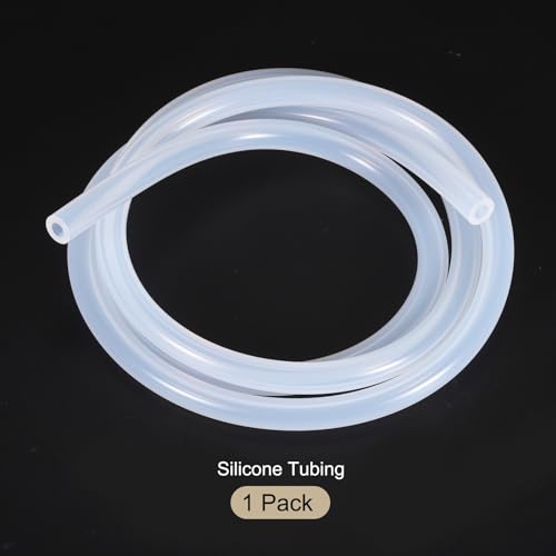 Image of 3.3ft 5 /32 inch ID x 5 /16 inch OD Silicone Tubing Clear 4mm x 8mm Industrial Plastic Tubing Pure Silicone Hoses for Pump Siphoning Draining Irrigation Brewing