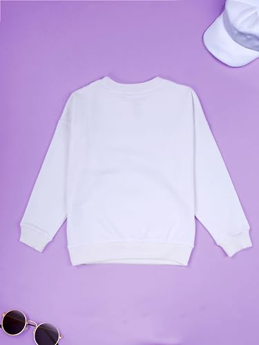 Image of KiddoPanti Boys Solid Round Neck Full Sleeve Fleece Sweatshirt | 60% Cotton 40% Polyester | Soft Warm Winter Pullover | Ribbed Cuffs & Hem | Casual Winter Sweatshirt for Kids
