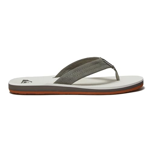 Image of Quiksilver Carver Suede Flip Flops for Men, Arch Support Athletic Mens Sandals, Thong Mens Slides