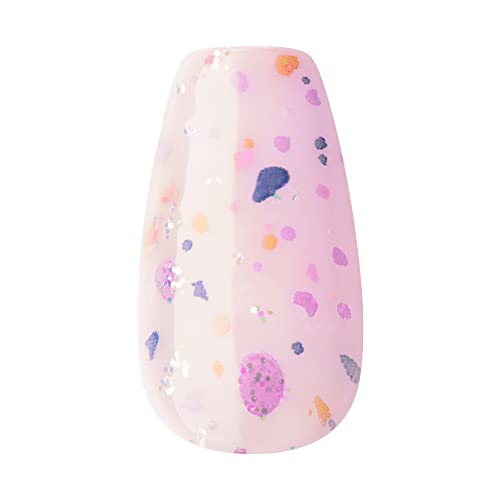 KISS IPRESS Unhas postiças de manicure, caixão médio, tudo o que eu quero, roxo, confortável, adesiv