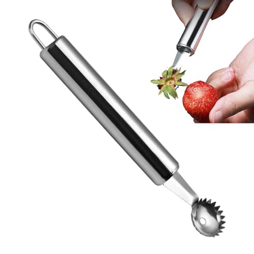La Mejor Recopilación de Despepitadoras - 5 favoritos. 48 Removedor descorazonador de tomate, removedor de tallos de fresa de acero inoxidable, Tallos Frutas portátil, de tallo de fruta vegetal, utensilio de cocina