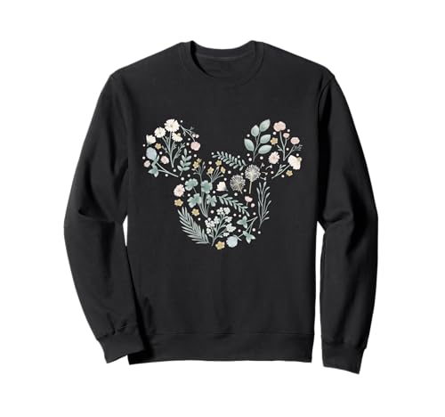 Sweat Mickey Mouse Disney imprimé fleurs de printemps vêtement col rond mignon