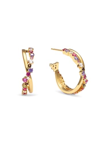 Boucles d'oreille Estellar Cross en or 18 carats pour illuminer vos tenues de soirée