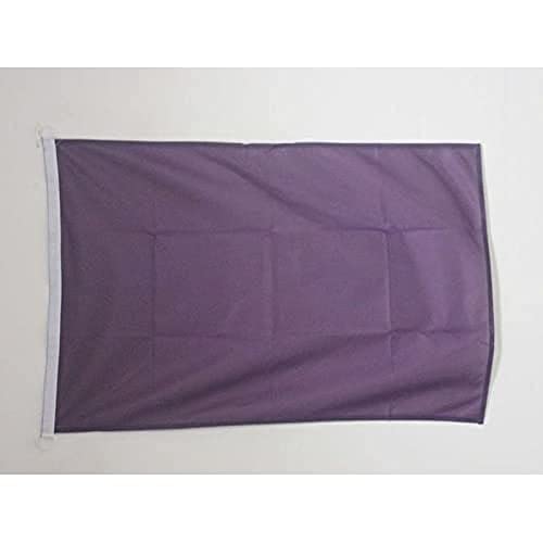 AZ FLAG - Drapeau Unicolore Violet Spécial Extérieur - 90x60 cm - Pavillon Nautique De Couleur Violette En Maille Bloquée Avec Anneaux Plastiques Intégrés - 80g