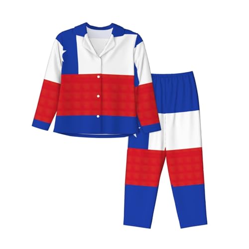 Pyjama Chili femme ensemble imprimé vêtements de nuit manches longues