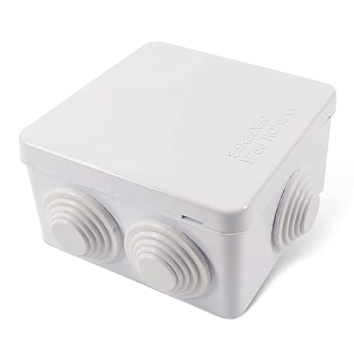Sunnyglade Abs Plastic Electrical Junction Box Ip55 Waterproof Universal Outlet Box Durable Outdoor Electrical Gang Box White （3.4 X 3.4 X 2 Inch） #TOP10