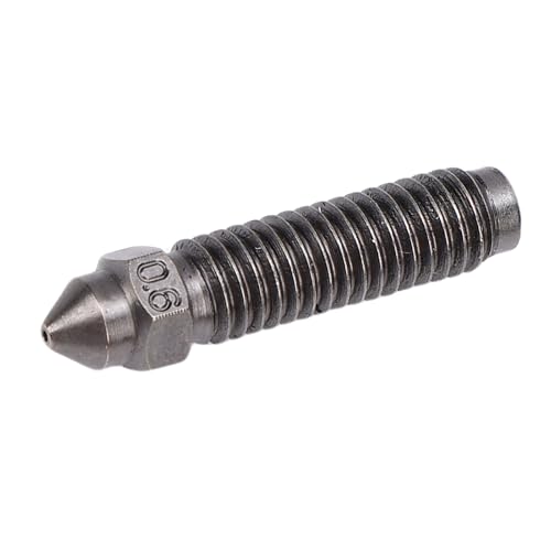 YWBL-WH 0.6mm Hardened Steel 3D Printer Nozzle, High Temp 500-650, PLA, ABS, TPU, PETG, with CNC Machining, M6x25mm, 3D 