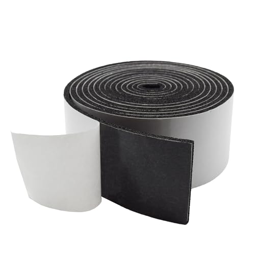 Image of DOBTIM Pipe Insulation Foam Wrap Tape, Self Adhesive with High Resilience for Pipe Insulation Wrap 13 Ft Long x 3 Inch Wide x 1 /5 Inch Thick