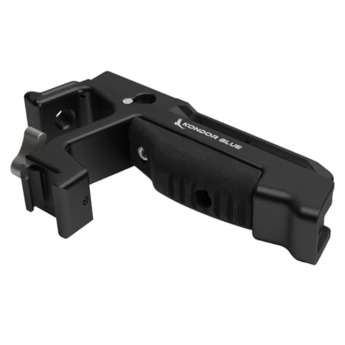 Image of KONDOR BLUE Talon XL NATO Top Handle with REC Trigger for Camera Cages, Dual NATO Rail, 3 /8-16 ARRI-Style Mounts, Cold Shoe Slots, Remote REC Button, Ergonomic Grip, Bubble Level, Black