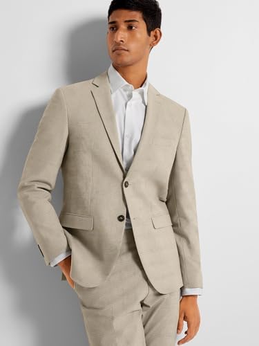 Blazer Flex Selected Homme Liam check sable extensible taille 36 confortable - 6