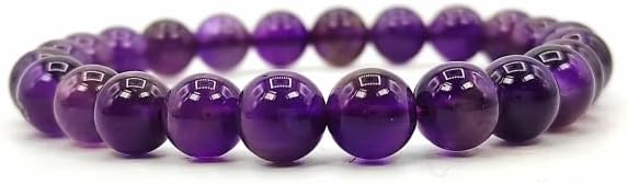 Amethyst Bracelet Original Certified Stretchable Bracelet Jamuniya Stone Bracelet जमुनिया रत्न ब्रेसलेट Amethyst Stone Bracelet for Men Women Beautiful Purple Stone Bracelet