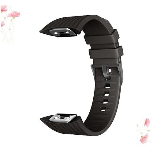 Bracelet montre silicone anti irritation noir Uonlytech résistant - 4