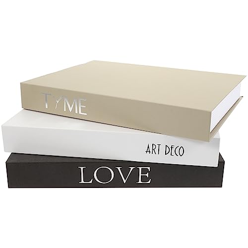 Artibetter Adorno De Libros De Simulación Decoración Moderna De Escritorio para Hogar Y Oficina 3 Piezas De Libros Falsos para Estantería Y Sala De Estar