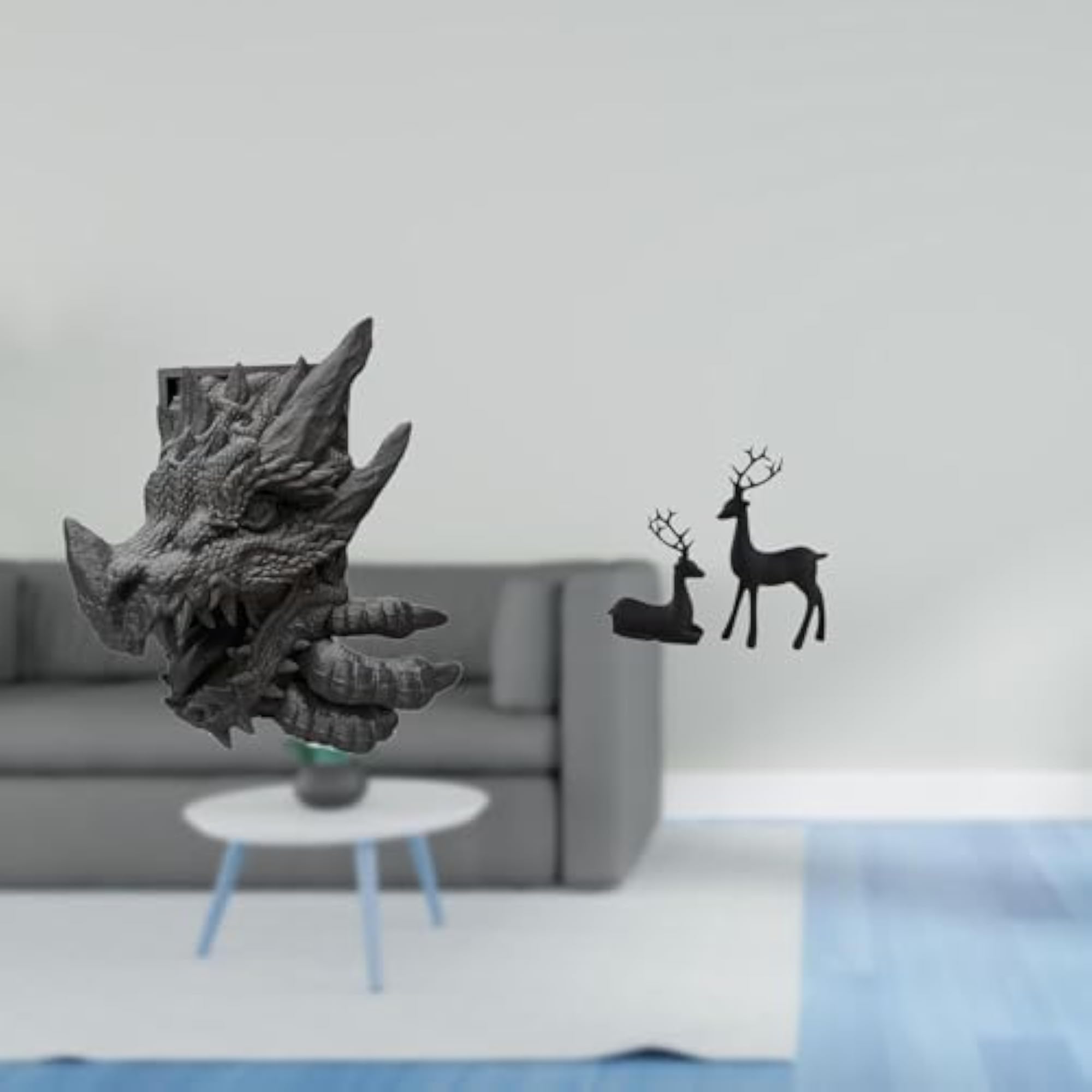 Bookend Decorative Holder, Black Deer Statue Gift