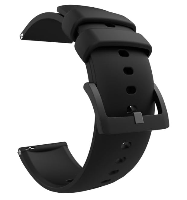 HAC Silicone 22mm Replacement Watch Strap with Metal Buckle Compatible with Boat Xtend, Noise Pulse Go Buzz Noise Colorfit Ultra Smart Watch & All Watches (Black) (B0CS5X1ZVD) Amazon Price History, Amazon Price Tracker