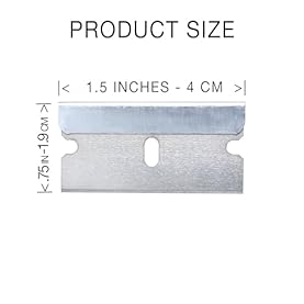 Alternative view of Single Edge Razor Blade 10 Pack - Straight Edge Razor - Ten Sharp Flat Blades in Convenient Storage Box - Oven Scraper Razors Refills - Heavy Duty Single Sided