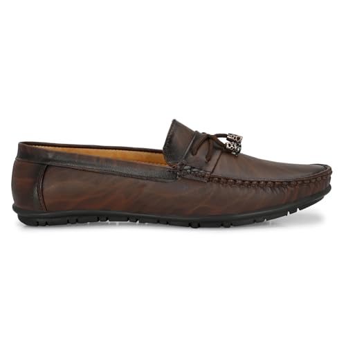 Image of Karaddi Men's Loafer Shoes Tan Brown Black Shoe for Men Casual