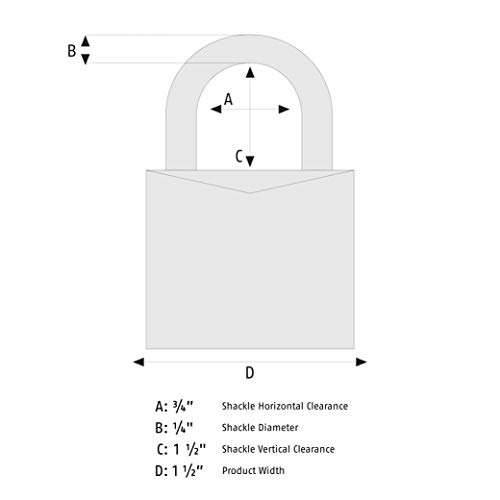 Image of Lockout Padlock, Keyed Different, Plastic-Covered Aluminum, Green, 1 1 /2 in Shackle Height - 1 Each