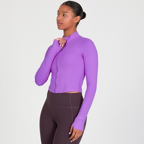 Image of YITTY Active Women's Ultraluxe Full Zip Jacket, Athleisure, 4-Way-Stretch, Thumbholes