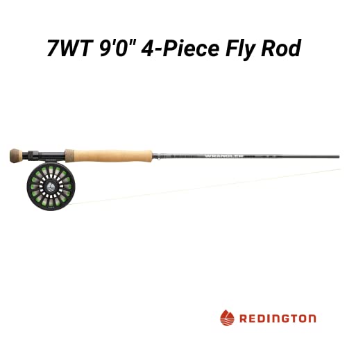 Image of Redington Wrangler Fly Fishing Kit, Medium Fast Action Rod, Crosswater Reel, Fly Line, Leader, & Carrying Case