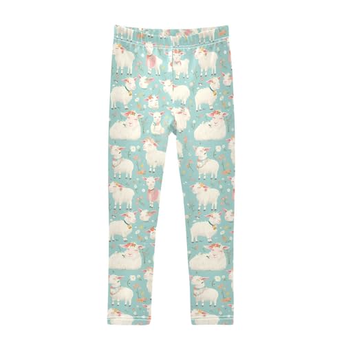 KLL French Farmhouse Goat Girls Leggings Stretch Full Length Activewear Gym