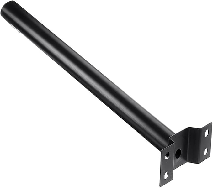 2X Palo Per Lampione Solare 48 Cm Staffa Nera Per Lampione Stradale Supporto Per Faro Led Da Esterno Palo per Antenna TV Braccio Per Muro Parete