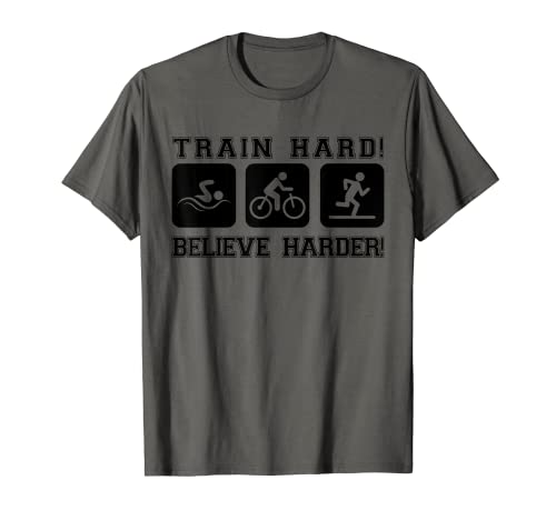 Triathlon train hard t-shirt