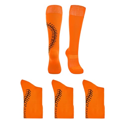 American Trends Girls Softball Socks with Stitches 3 Pairs Youth Athletic Socks for Soccer, Baseball, Softball, Football3