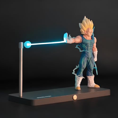 Image of DBZ Premium Vegeta Magnetic Light Action Figure with Display Stand, Super Saiyan Collectible
