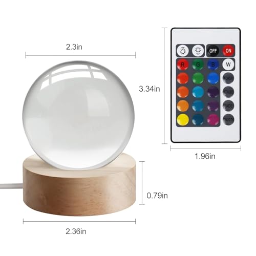 Image of 3D Galaxy Crystal Ball LED Night Lamp, Starry Space Design with Wooden Base, Soft Decorative Light for Bedroom, Study Table, Gift (Galaxy)