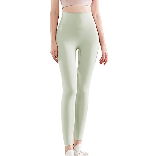 Generisch Mallas deportivas de yoga de cintura alta para mujer, para correr, fitness, verde, S