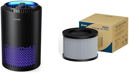 AROEVE Air Purifiers with 2 Filter(1 Basic Version & 1 Smoke Remove Version)