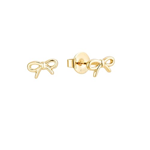 Gold Bow Stud Earrings – 18K Gold Plated Mini Bow Earrings for Women, Dainty Coquette Style, Hypoallergenic Jewelry for Everyday Wear by Malibu Sunday