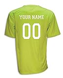 Diadora Calcio Short-Sleeve Soccer Goalkeeper Jersey, Personalized with Your Name and Number - Size...