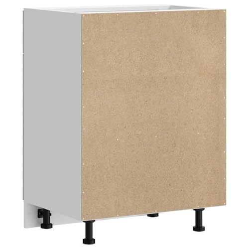 Teenpull Lucca Concrete Grey Kitchen Base Cabinet, 60x46x81.5cm Engineered Wood Storage Unit, Adjustable Feet, Ample Pantry & Buffet for Kitchen Pantry Solutions - Image 6