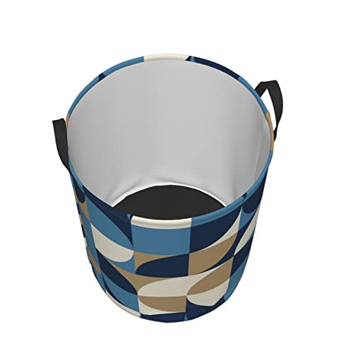 Zcjhgzcz Abstract Geometric In Mid Century Modern Large Circular Protable Storage Bin Organizer Laundry Hamper Portable Laundry 11086 11086 #TOP2