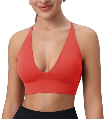 Image of Deep V-Neck Adjustable Women's Sports Bra