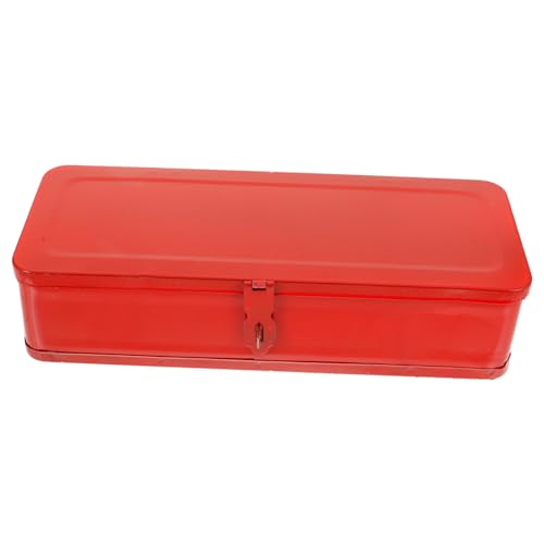 Hoement Metall Werkzeugkasten Robust Kompakt Werkzeugaufbewahrungsbox mit Großem Stauraum Praktischer Organizer für Auto und Heim Tragbar und Übersichtlich für Mechaniker und Handwerker