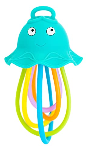 Image of Baby Banana - Lil' Squish Jellyfish, Teether Sensory Rattle Newborn and Infant Toys to Chew