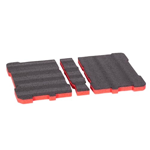 Econo Foam Inserts- Fits Milwaukee Packout ™ 48-22-8431 (3 Piece Foam Kit) Black/Red